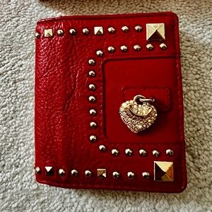 Juicy Couture red wallet with rhinestones